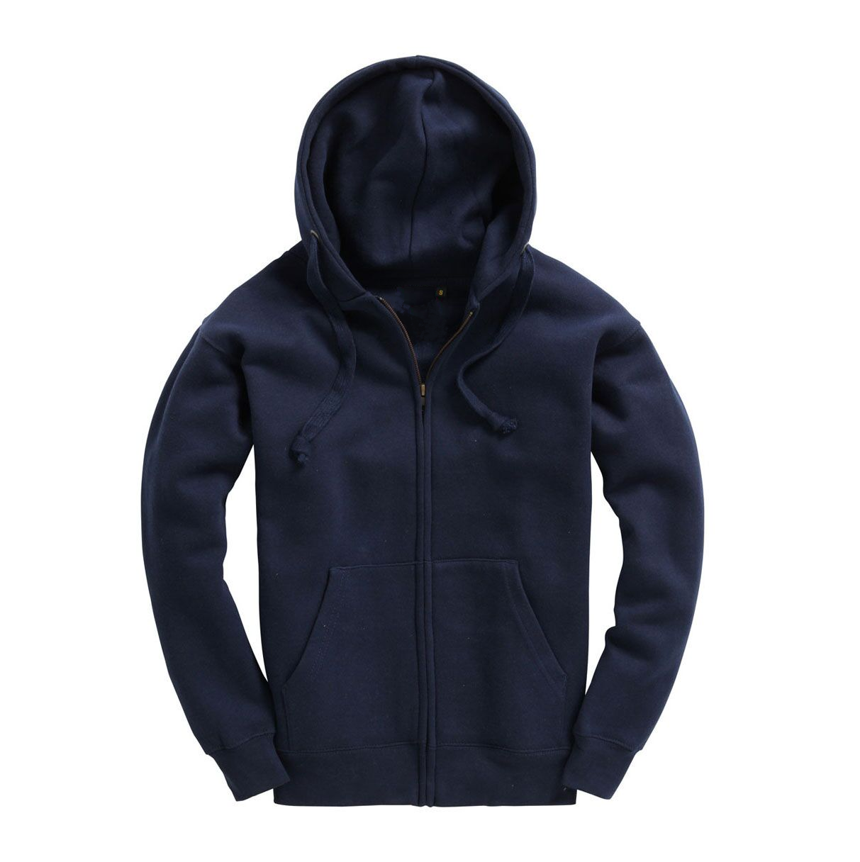 Premium hoodie met rits voor heren - Marineblauw