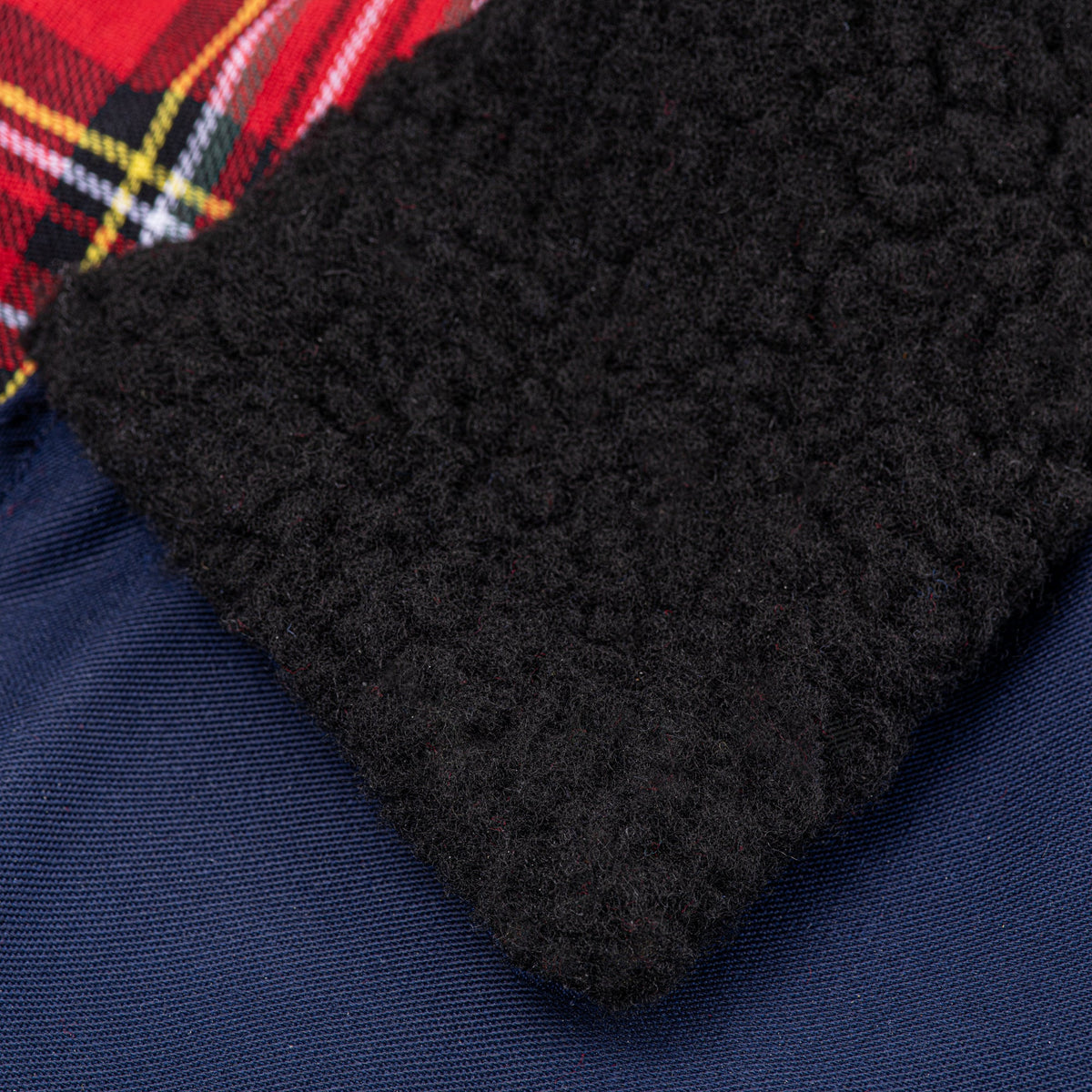 Harringtonjack voor heren met zwarte sherpakraag - Marineblauw