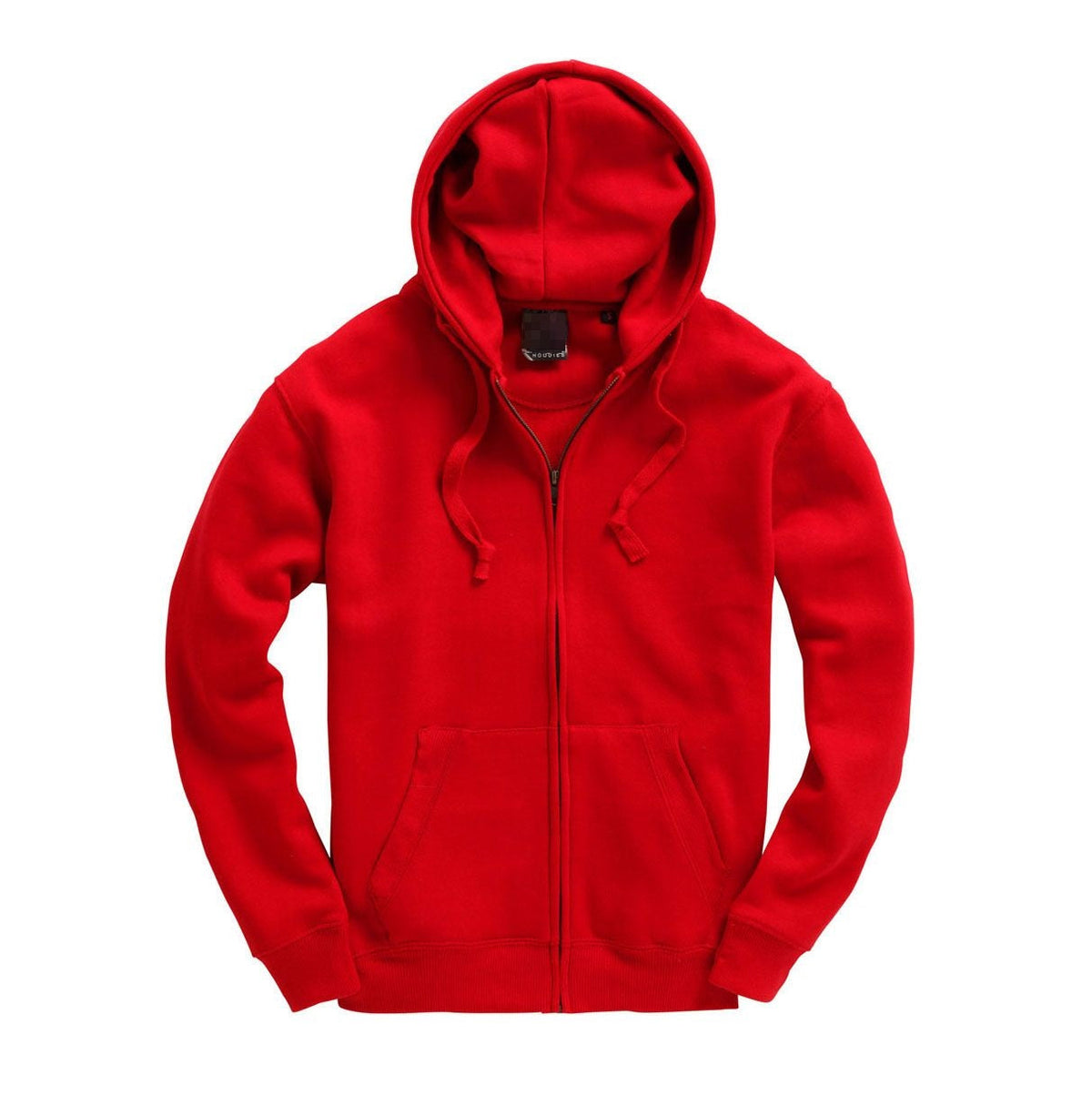 Herenhoodie met rits - Rood