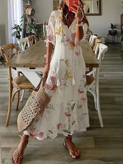 Mikha boho-jurk met buikbedekking 1 + 1 gratis