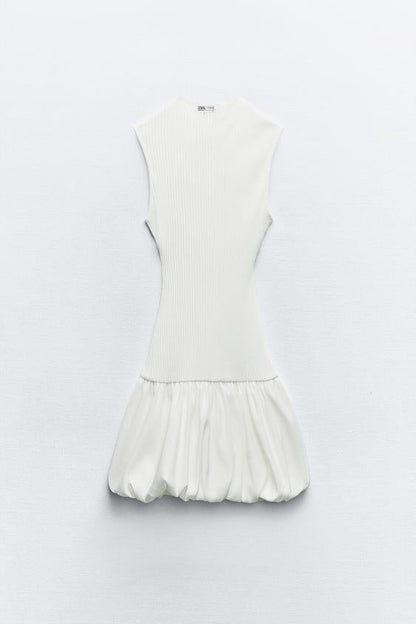 Tijdloos elegante geribde mini-jurk
