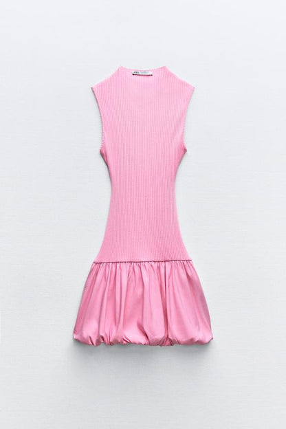 Tijdloos elegante geribde mini-jurk