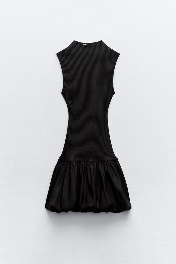 Tijdloos elegante geribde mini-jurk