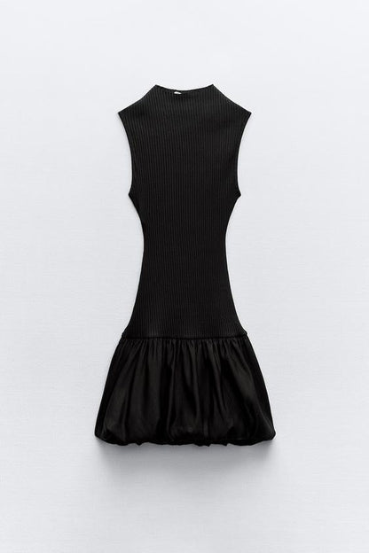 Tijdloos elegante geribde mini-jurk