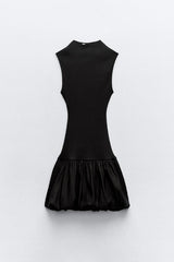 Tijdloze Elegantie Geribbelde Mini Jurk