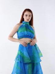 Trendy Print Tweedelige Jurk Set