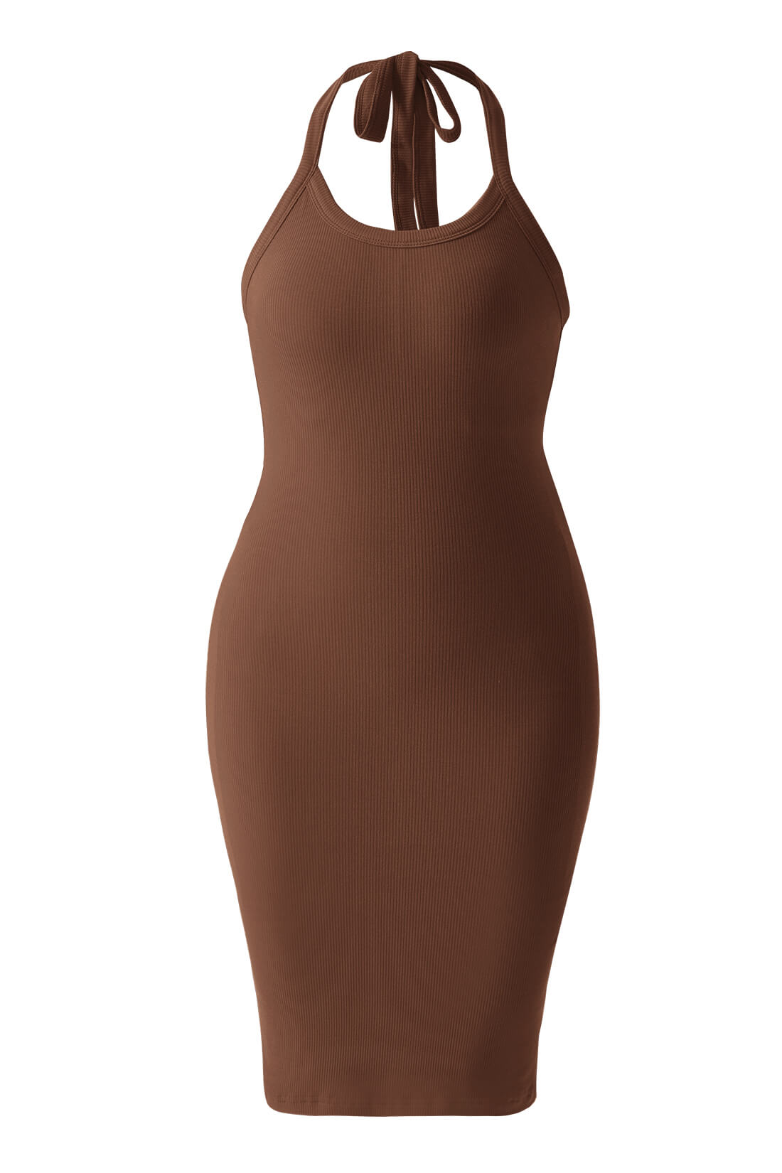 Rugloze mini-jurk met gedrapeerde hals en bandjes, met ingebouwde shapewear
