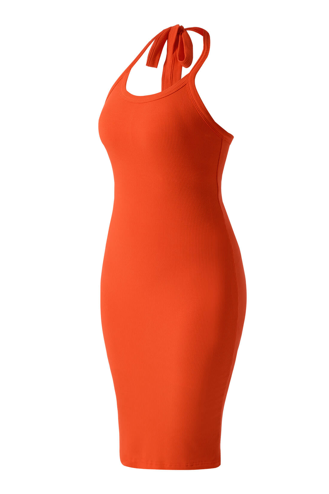 Rugloze mini-jurk met gedrapeerde hals en bandjes, met ingebouwde shapewear