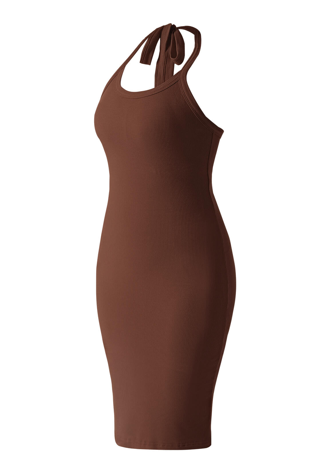 Rugloze mini-jurk met gedrapeerde hals en bandjes, met ingebouwde shapewear