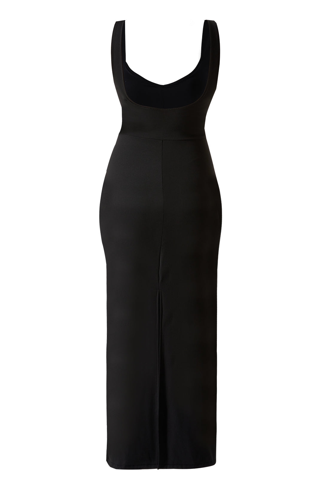 Maxi-jurk met contrasterende kleuren en ingebouwde shapewear