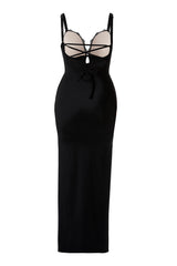 Maxi-jurk met kant en push-up en ingebouwde shapewear