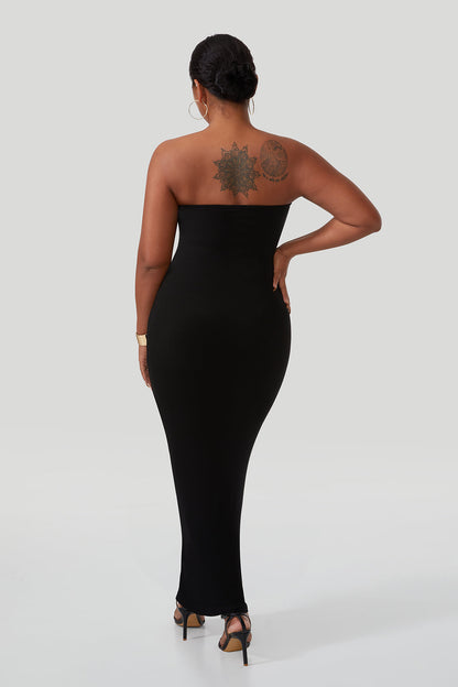 Strapless maxi-jurk met ingebouwde shapewear