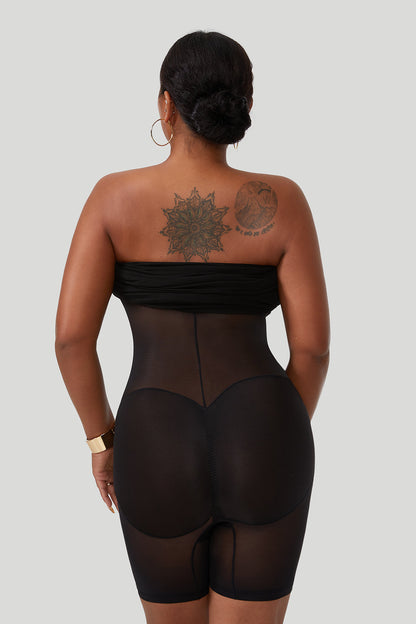 Strapless maxi-jurk met ingebouwde shapewear