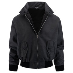 Heren geruit Harrington jack - donkergrijs geruit