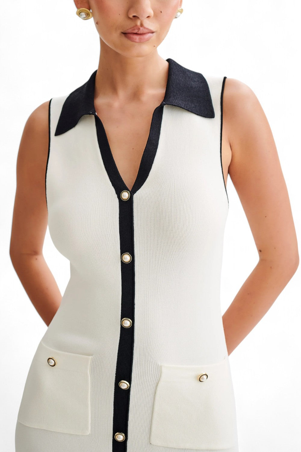 Gebreide bodycon-minijurk