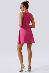 Mini-jurk met vierkante hals en ingebouwde shapewear