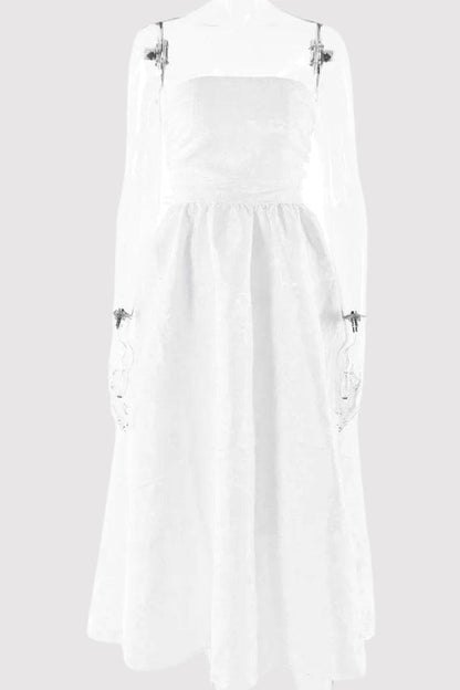 Bodycon-jurk met schuine hals en heupomslag