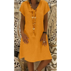 Stacy midi-jurk met V-hals