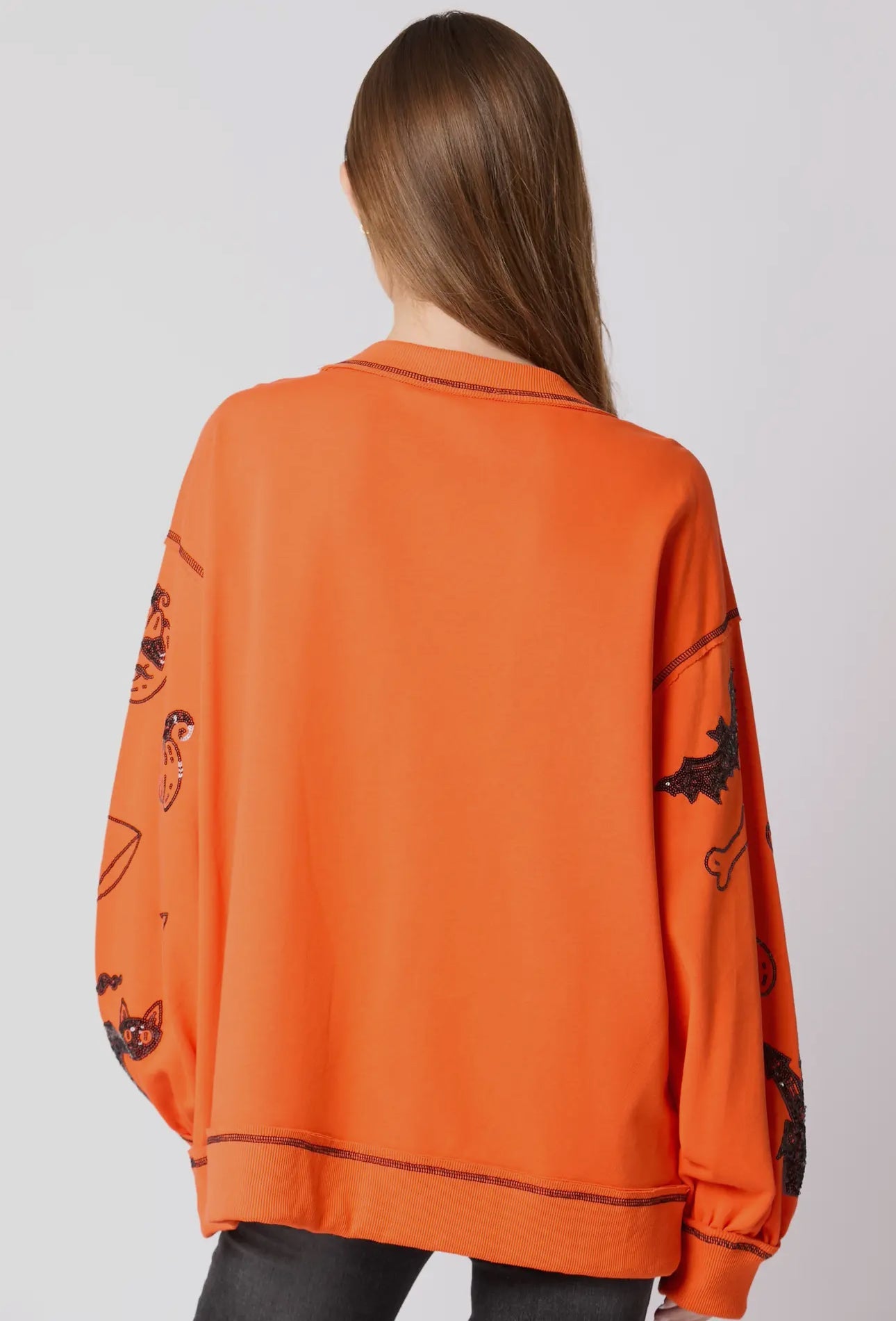 ZWARTE Halloween 🎃 top met paillettendetails, direct leverbaar