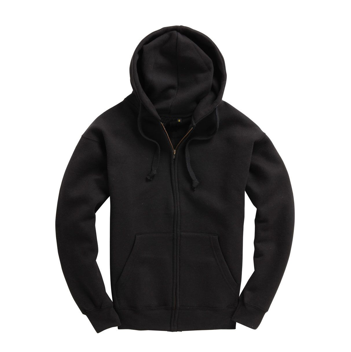 Premium hoodie met rits voor heren - Zwart