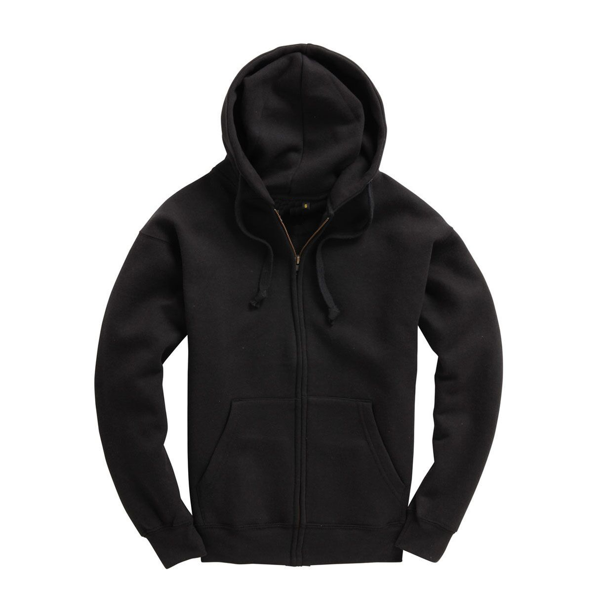 Heren Premium Hoodie met Rits - Zwart