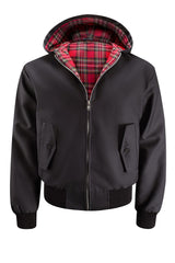 Heren Harrington Jas met Capuchon - Zwart