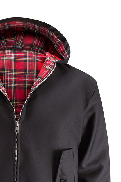 Harringtonjack met capuchon voor heren - Zwart