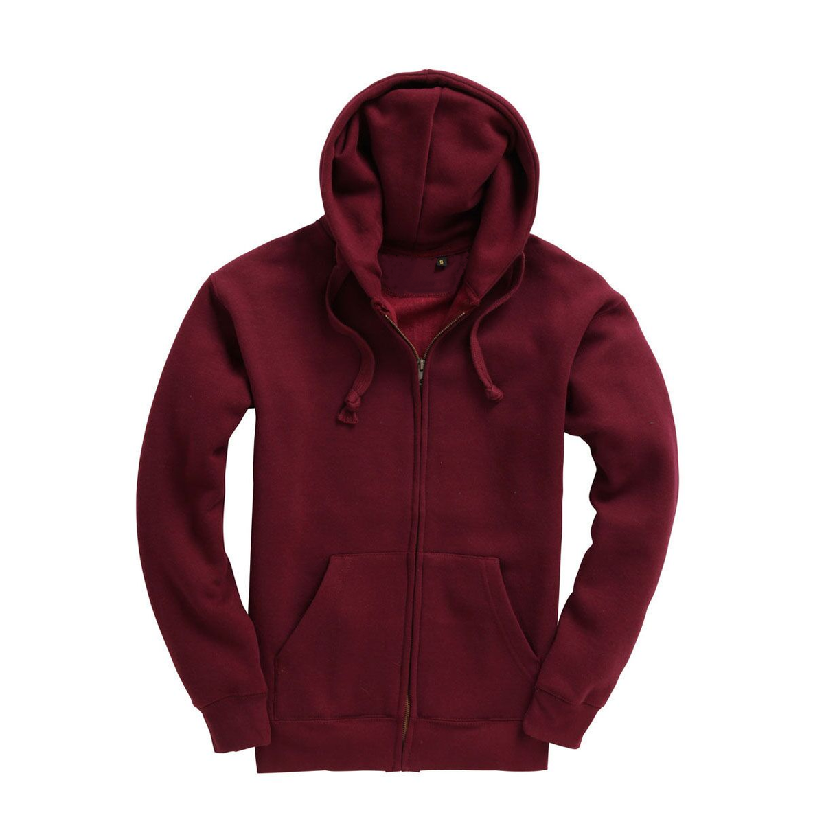Premium hoodie met rits voor heren - Bordeauxrood