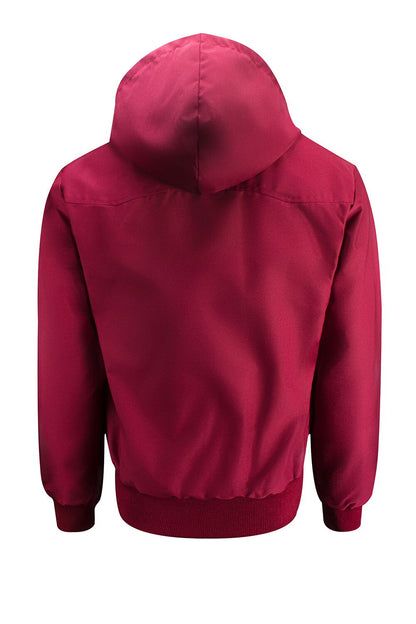 Harringtonjack met capuchon voor heren - Bordeauxrood