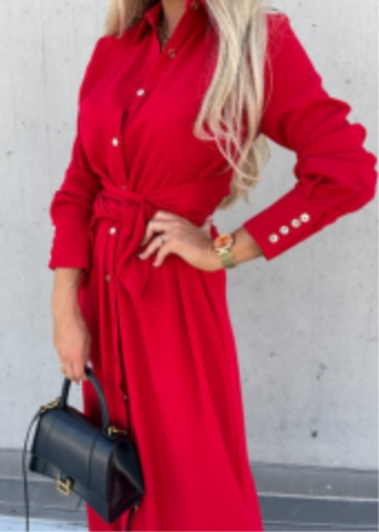 Betty | Casual jurk met knoopdetail