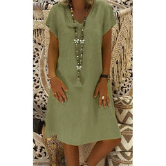 Stacy midi-jurk met V-hals