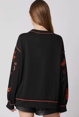 ZWART Halloween 🎃 pailletten gedetailleerde top RTS