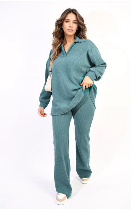 Licevo-kraagtop met lange mouwen en broek