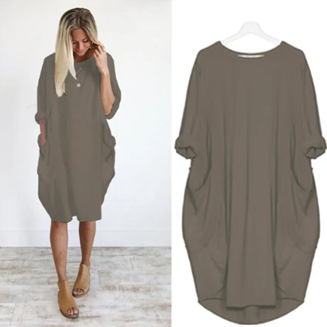Comfortabele en schattige jurk 1 + 1 gratis