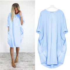 Comfortabele en Schattige Jurk 1 + 1 Gratis