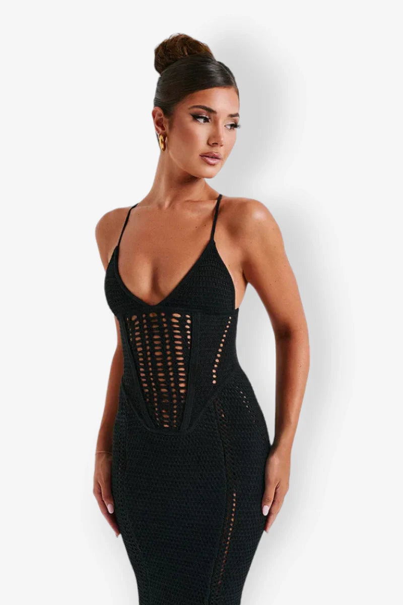 Luna-luxe gebreide jurk