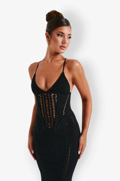 Luna-luxe gebreide jurk