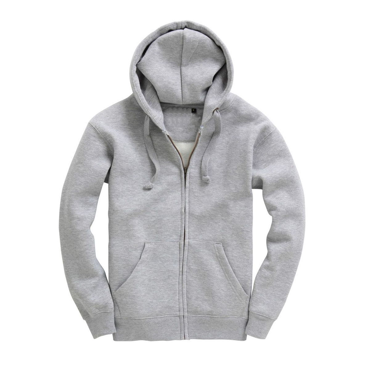 Premium hoodie met rits voor heren - Grijs
