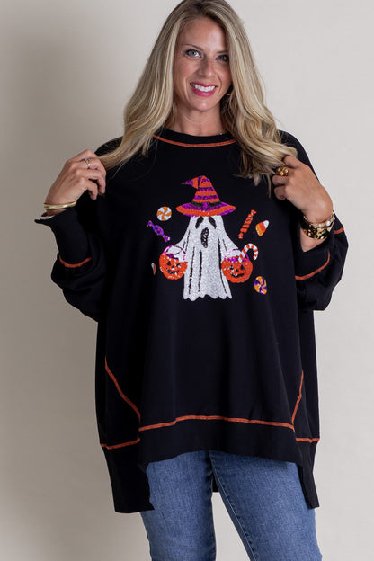 Pailletten top met spookje voor de best geklede look