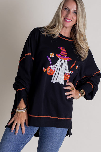 Pailletten top met spookje voor de best geklede look