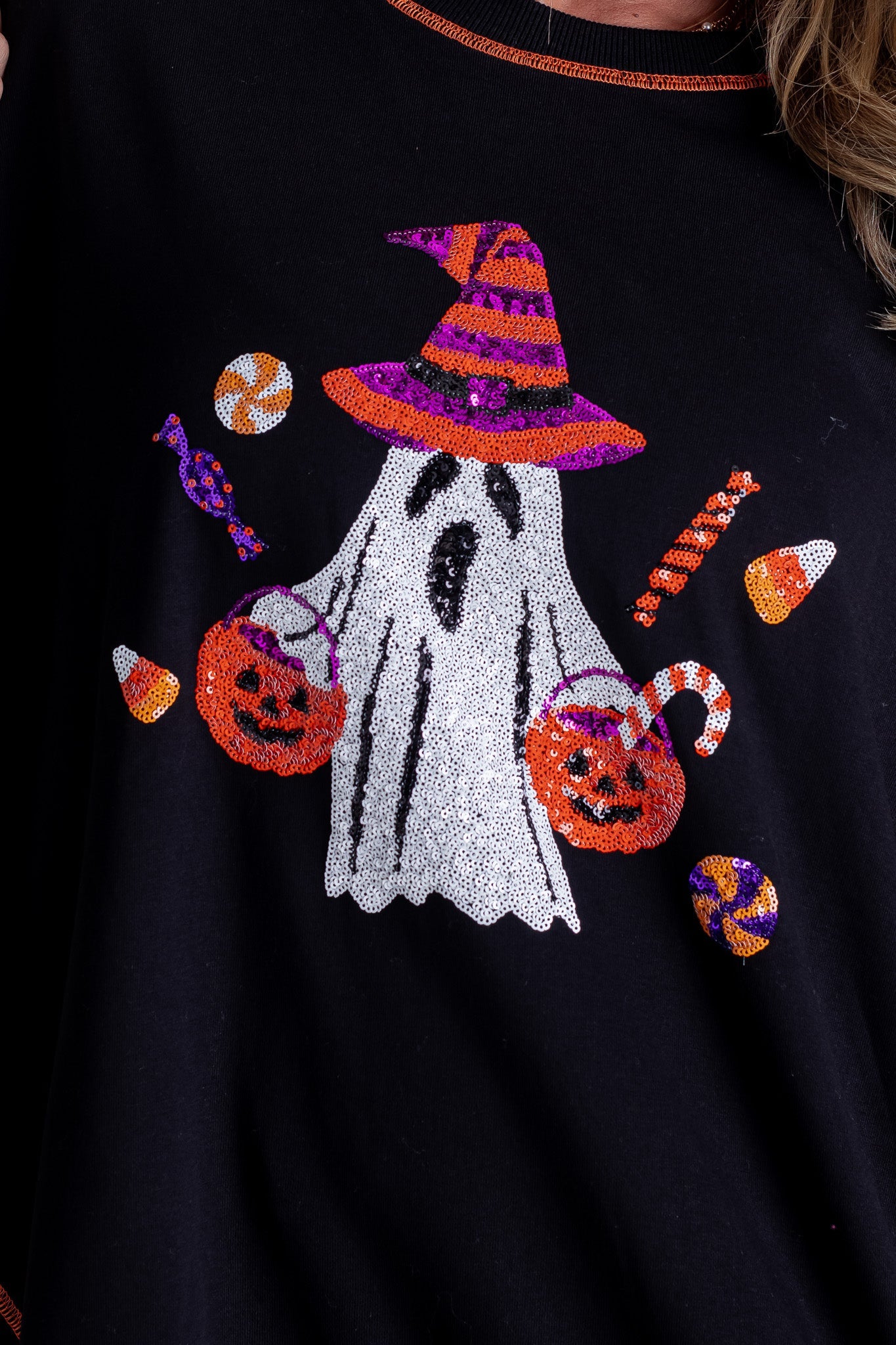 Pailletten top met spookje voor de best geklede look