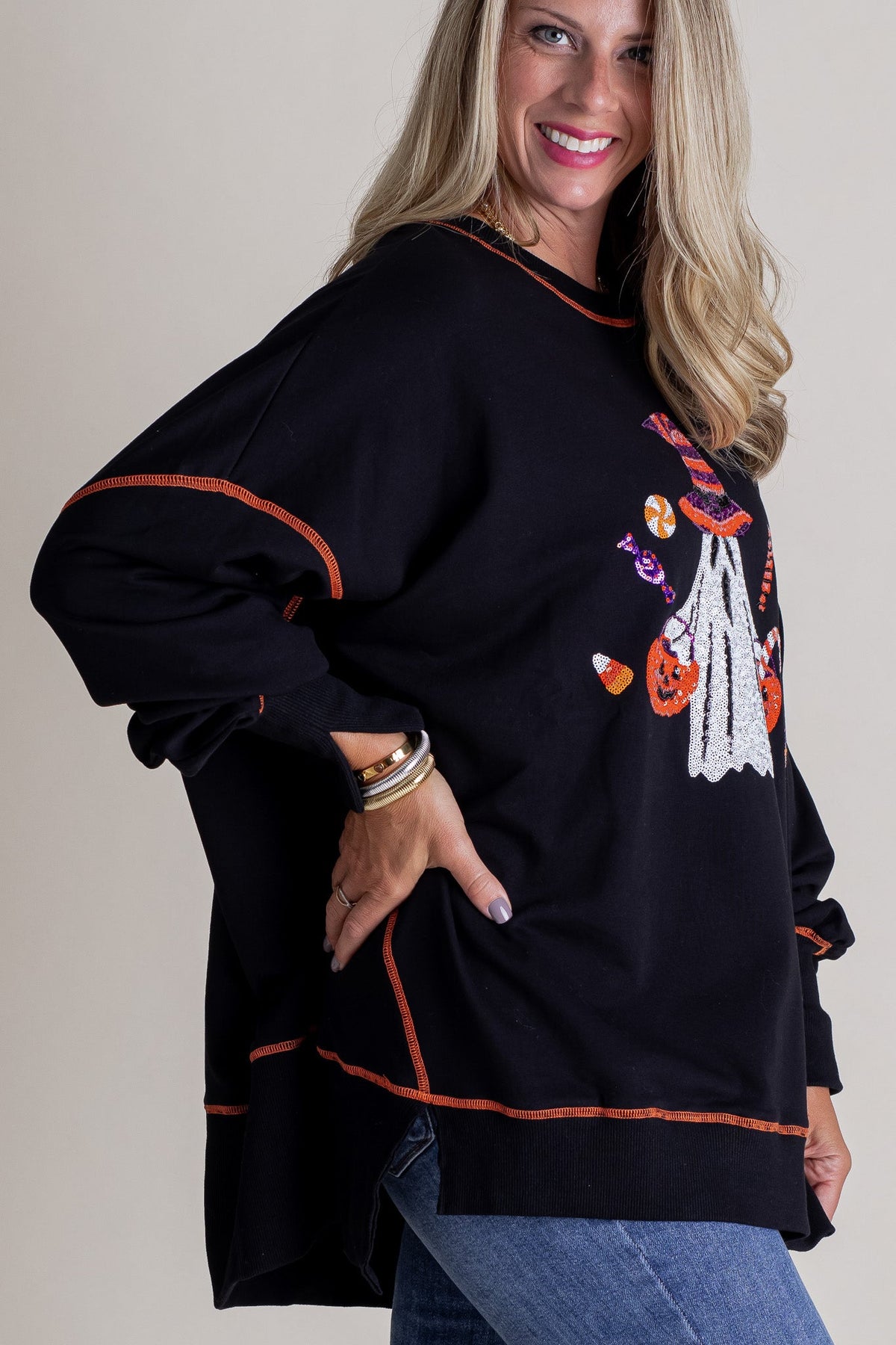 Pailletten top met spookje voor de best geklede look