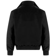 Heren Harrington Jas met Zwarte Voering - Zwart