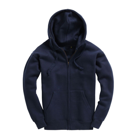 Heren premium hoodie met rits - Marineblauw