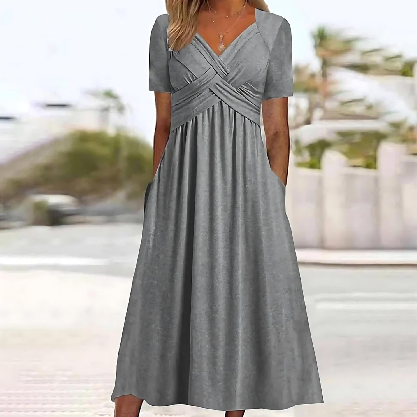 Welvet - Elegante midi-jurk met buikbedekking