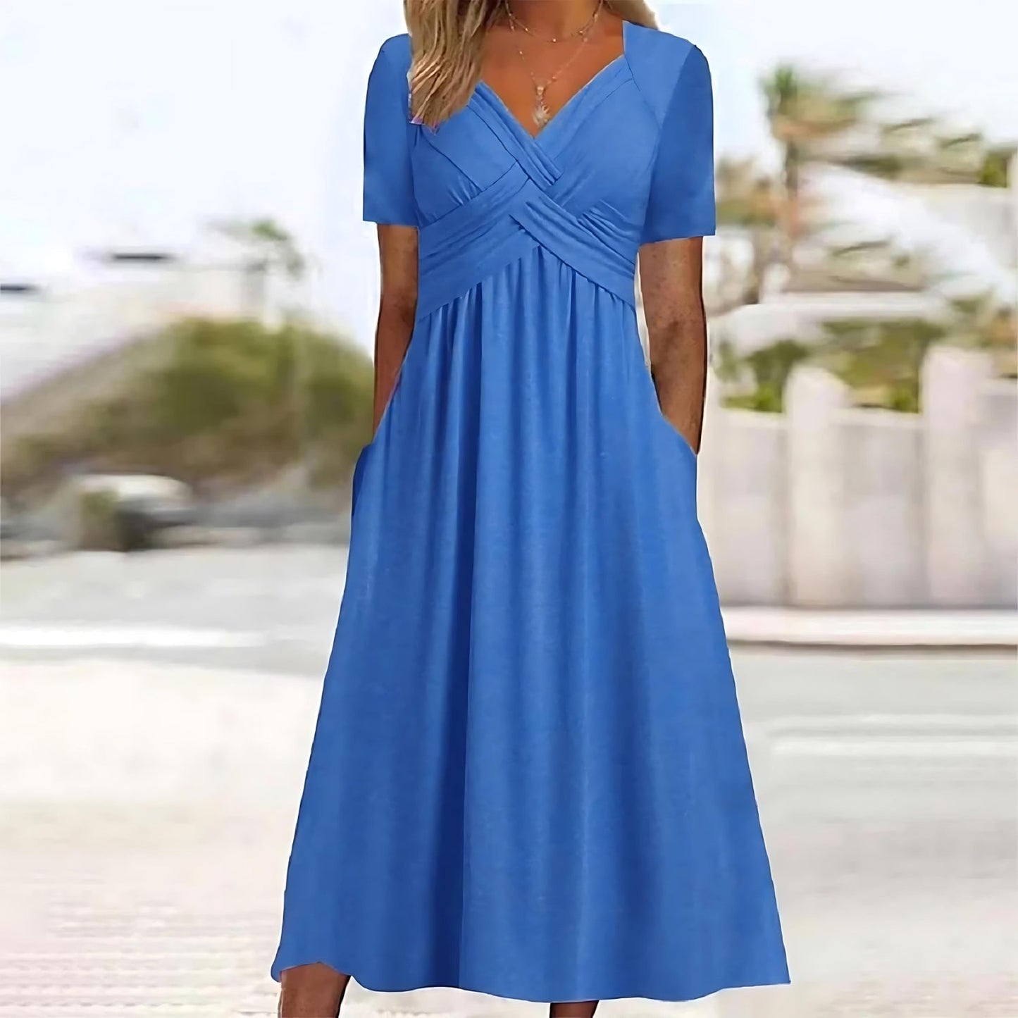Welvet - Elegante midi-jurk met buikbedekking