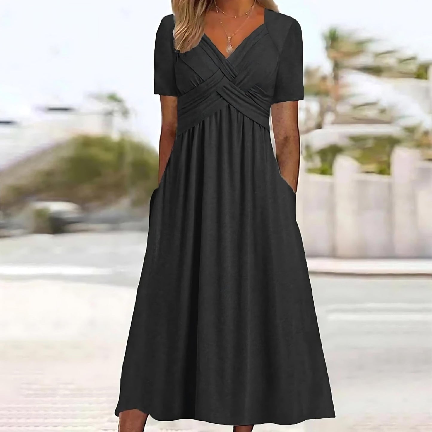 Welvet - Elegante midi-jurk met buikbedekking