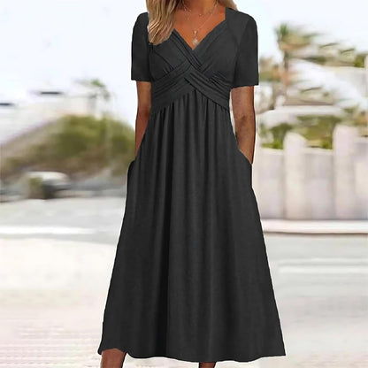 Welvet - Elegante midi-jurk met buikbedekking