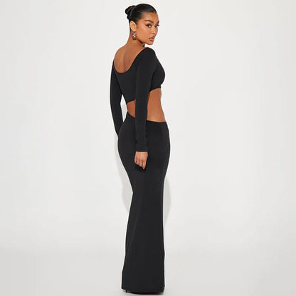 Bodycon-maxijurk met uitsparingen