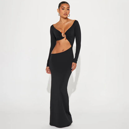 Bodycon-maxijurk met uitsparingen